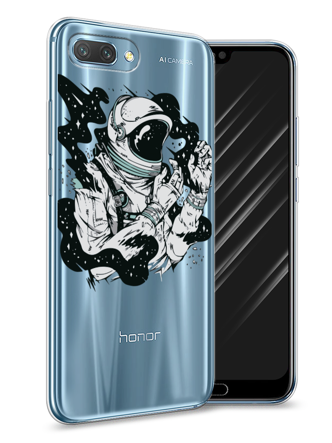 

Чехол Awog на Honor 10 "Космонавт арт", Черный;белый;прозрачный, 65350-7