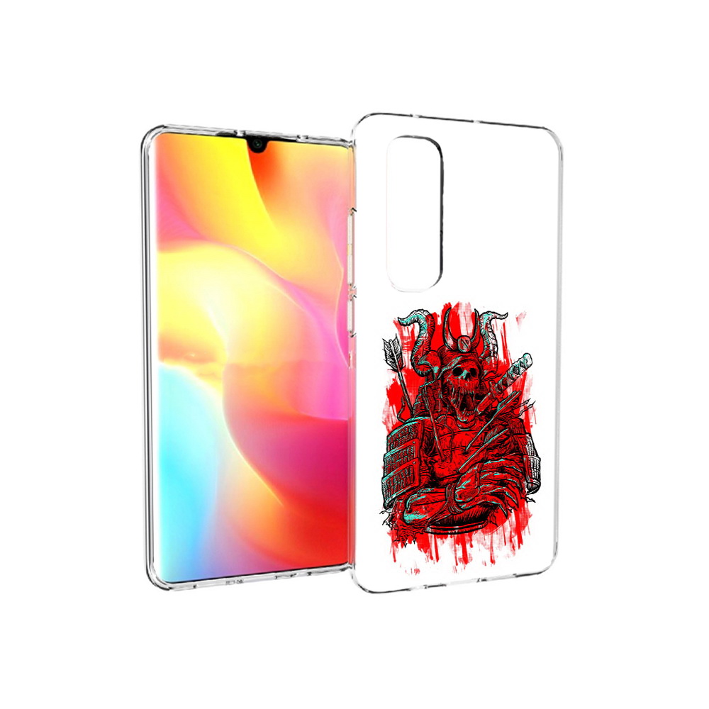 

Чехол MyPads Tocco для Xiaomi Mi Note 10 Lite красный скелет воин (PT149714.254.413), Прозрачный, Tocco
