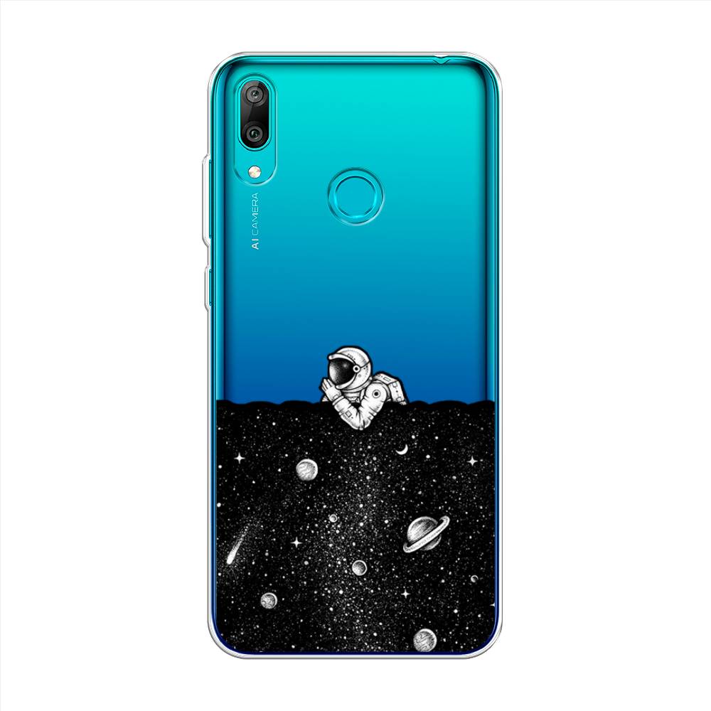 

Чехол Awog на Huawei Y7 2019 "Космический сон", Серый, 68450-4