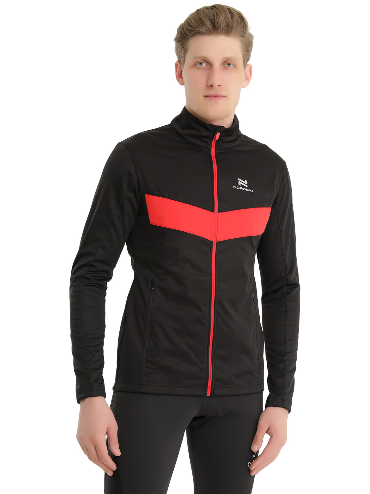 фото Куртка беговая nordski base black/red (us:xs)