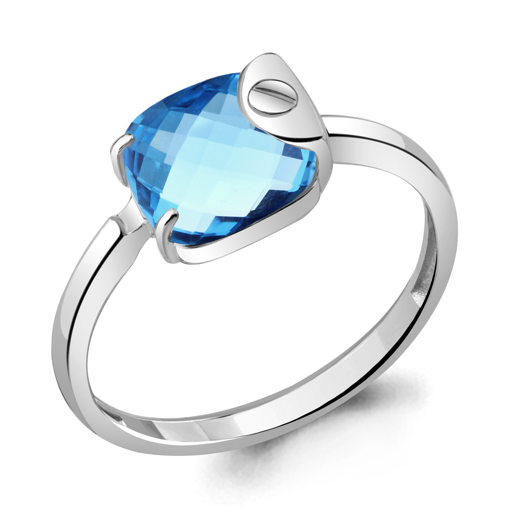 

Кольцо из серебра с топазом р. 18,5 Aquamarine 6940992_925_р, 6940992_925_р