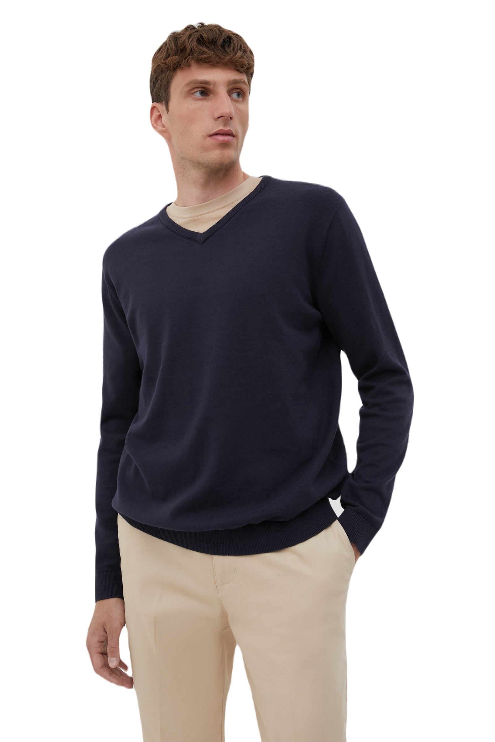 

Пуловер мужской Finn Flare BAS-20101 синий 3XL, BAS-20101