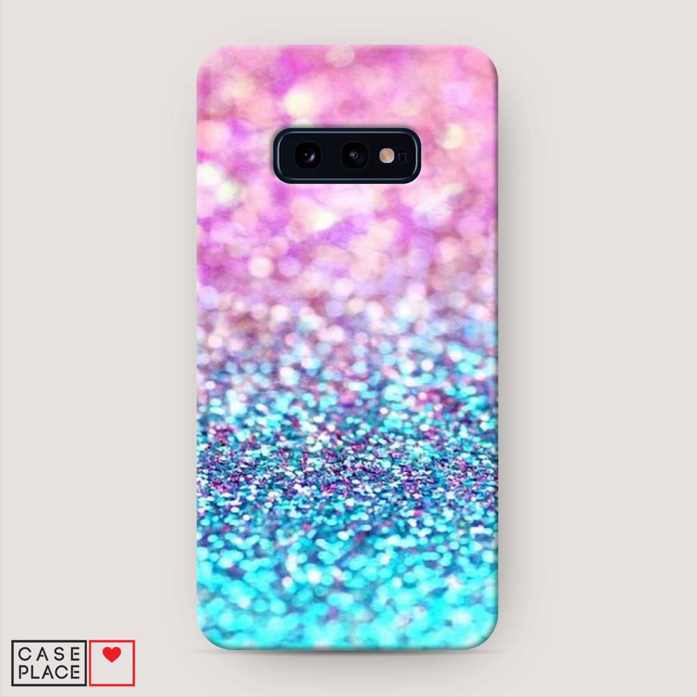 

Пластиковый чехол "Розово-голубые глиттеры рисунок" на Samsung Galaxy S10E