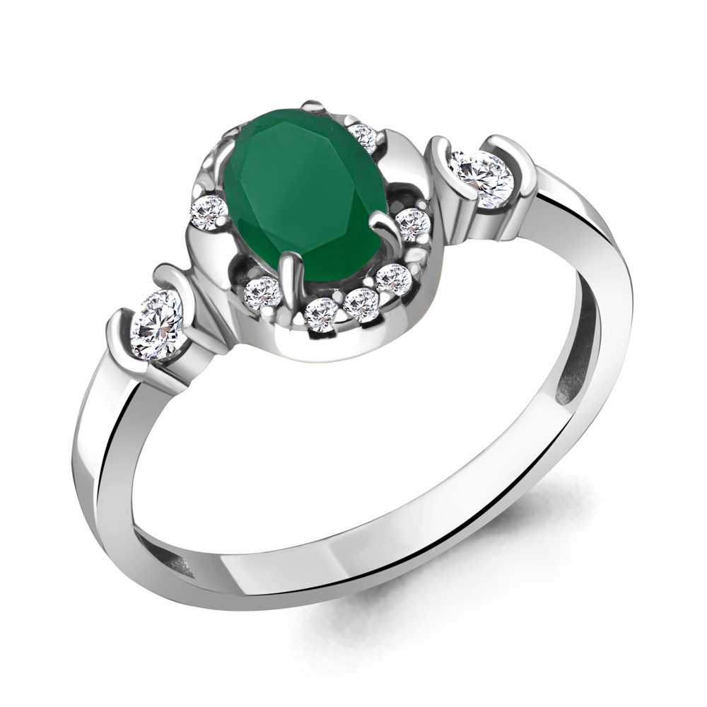 

Кольцо из серебра с агатом р. , Aquamarine 6940609А_925_р, 6940609А_925_р