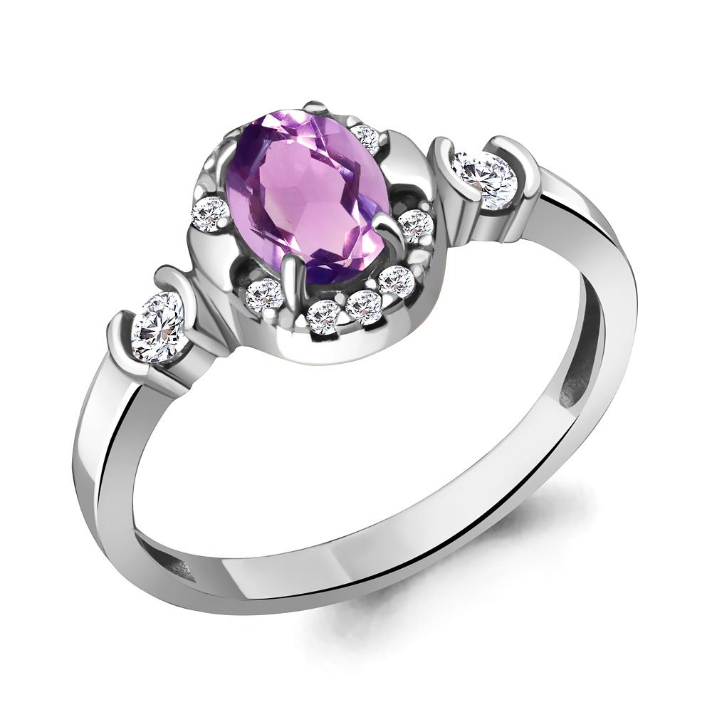 

Кольцо из серебра с аметистом р. , Aquamarine 6940604А_925_р, 6940604А_925_р