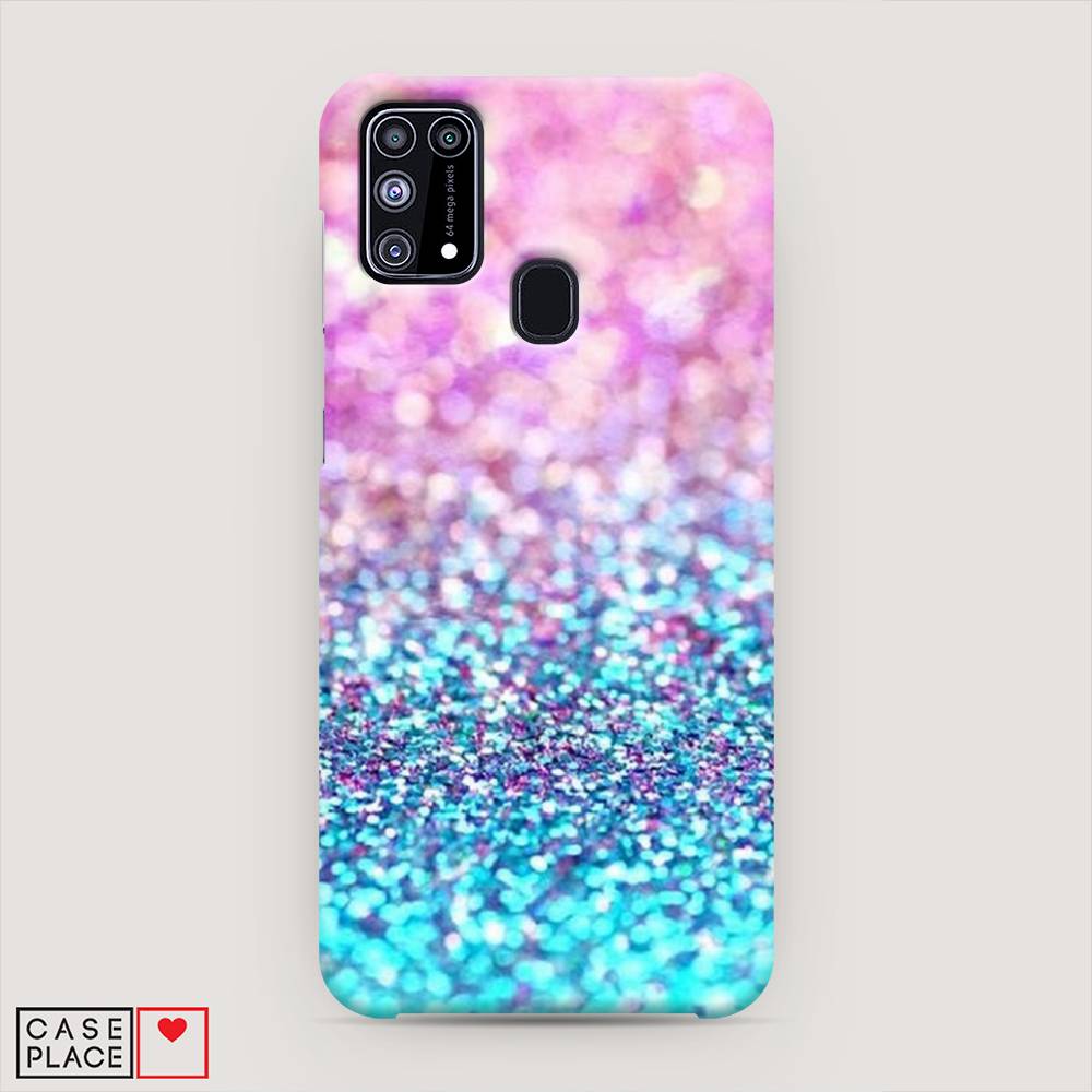 

Пластиковый чехол "Розово-голубые глиттеры рисунок" на Samsung Galaxy M31