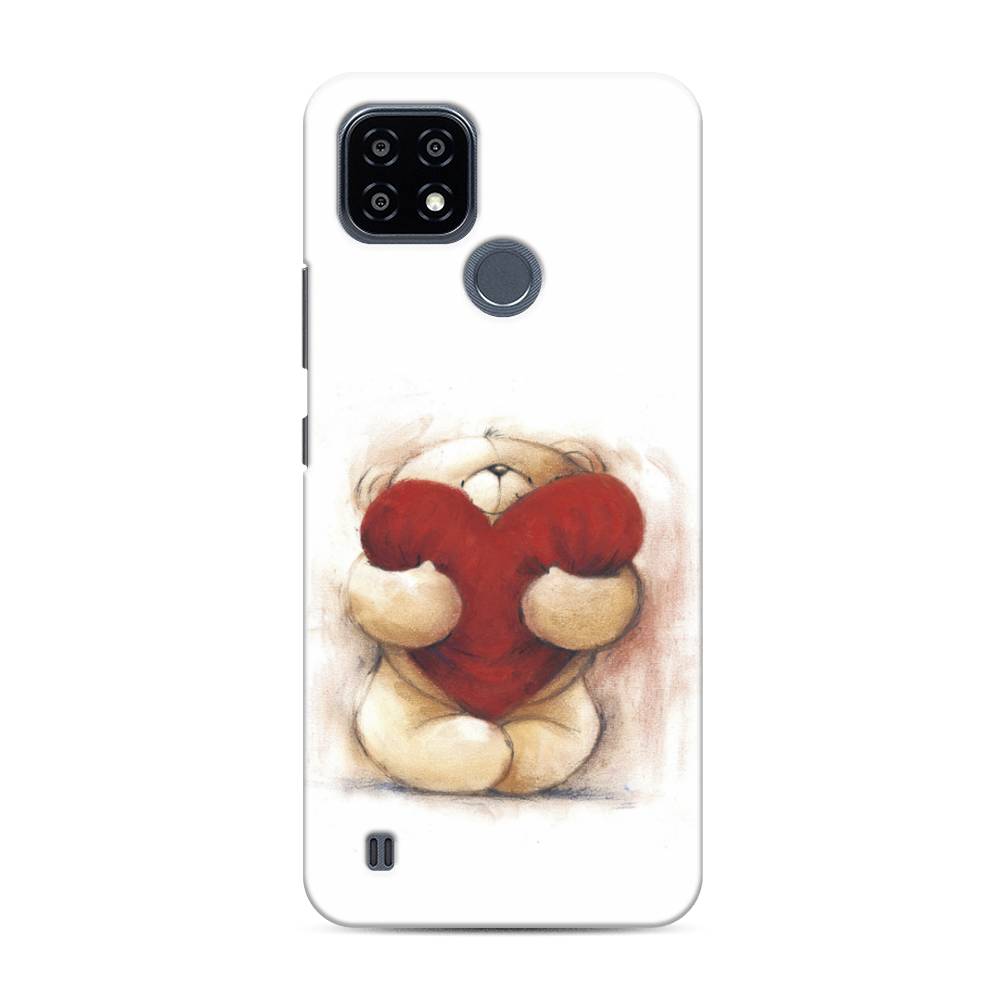 

Пластиковый чехол "Мишка с сердцем 1" на Realme C21Y, 256820-5