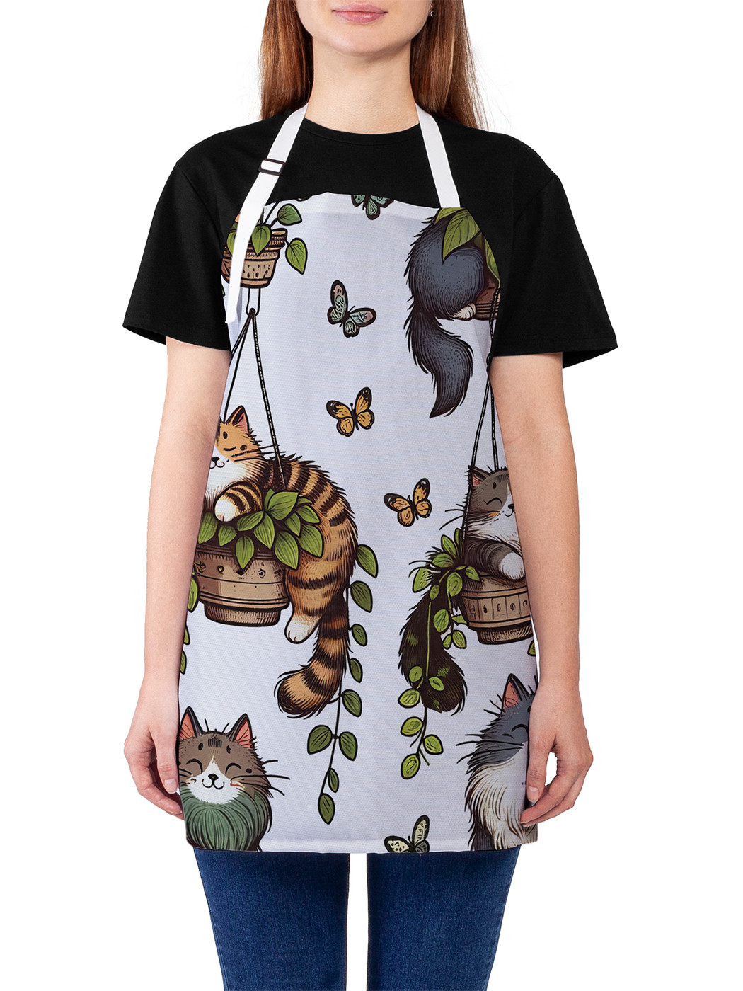 

Фартук кухонный JoyArty Шкодные коты, ap_sd1719, Белый