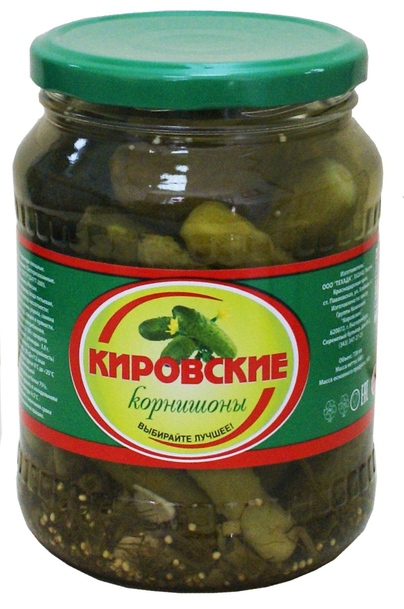 

Корнишоны Кировские маринованные 3-6 см 680 мл