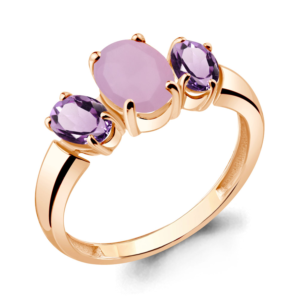 фото Кольцо из серебра с аметистом р. 19 aquamarine 69395611_925_з