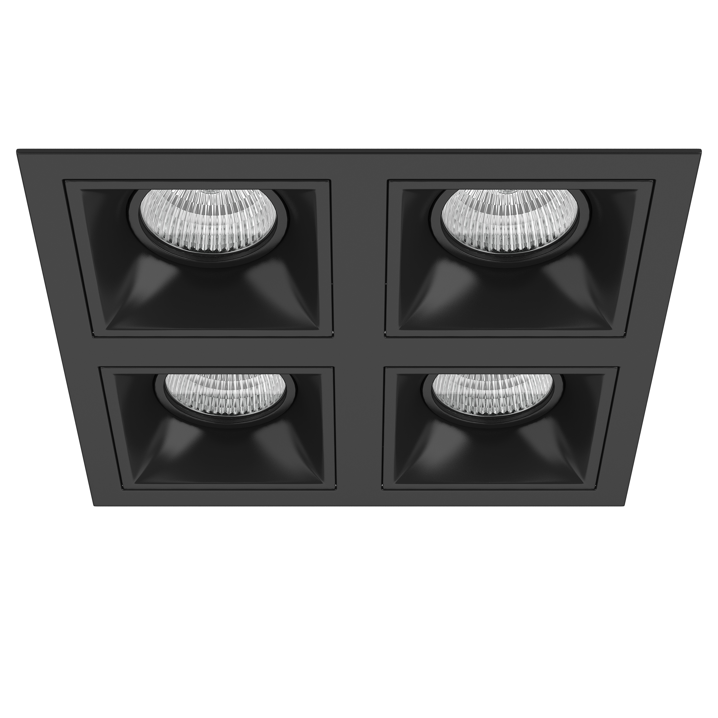 фото Точечный светильник встроенный черный lightstar domino d54707070707
