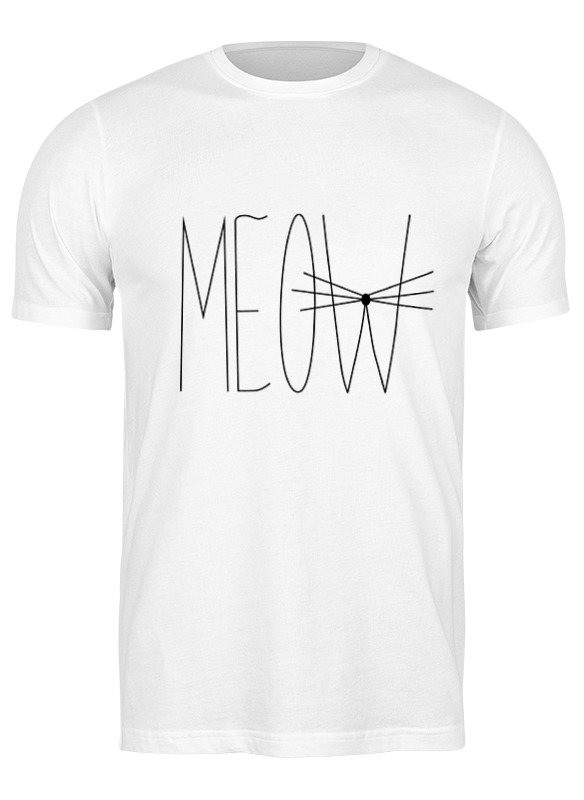 

Футболка мужская Printio Meow-meow :) белая 2XL, Белый, Meow-meow :)