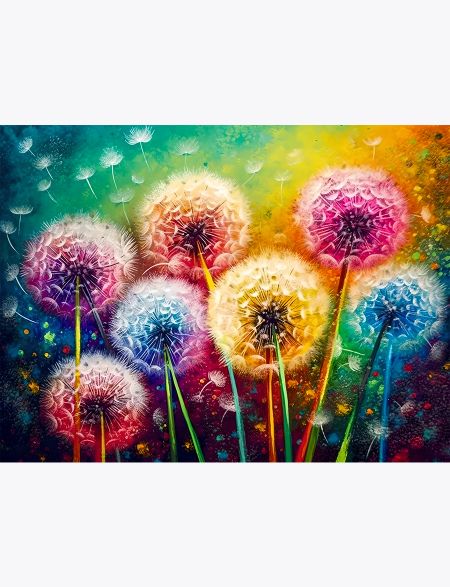 

Алмазная мозаика без подрамника Краски в цветах, 50x40 см, 62763, РА-240
