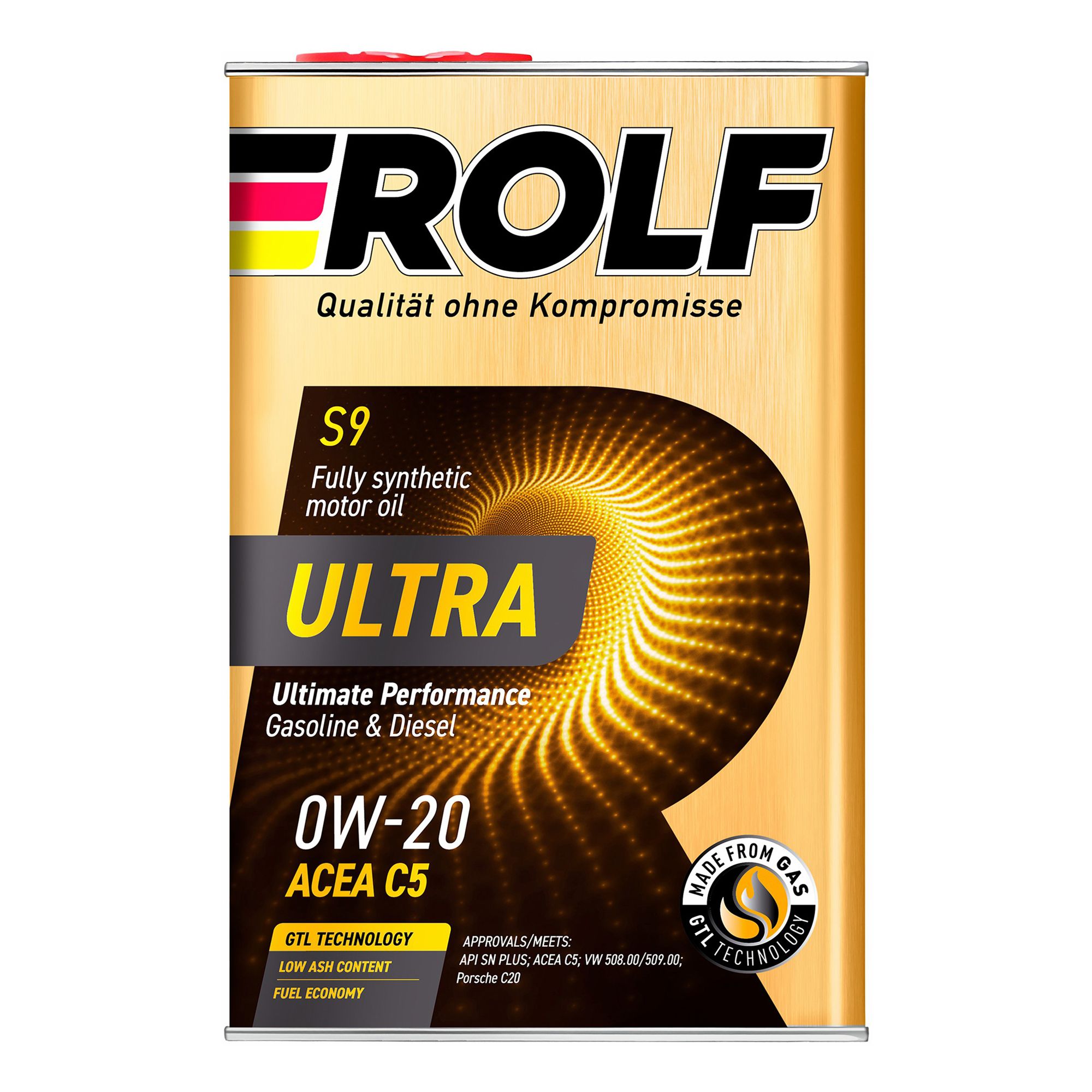 

Масло синтетическое Rolf Ultra моторное 0W20 C5 SN plus 4 л