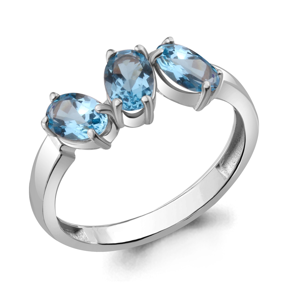 

Кольцо из серебра с топазом р. , Aquamarine 6939005_925_р, 6939005_925_р