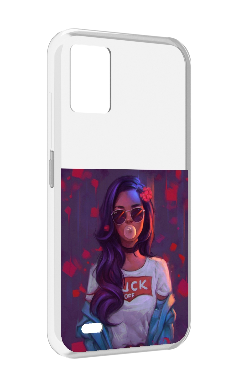 

Чехол MyPads девушка-с-жвачкой женской для UMIDIGI Bison 1, Прозрачный, Tocco