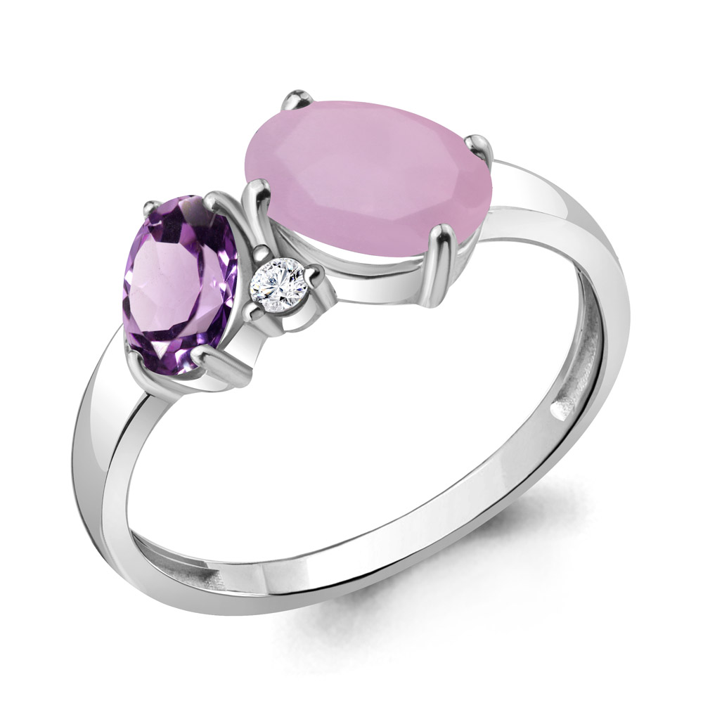 

Кольцо из серебра с аметистом р. 16,5 Aquamarine 69389611А_925_р, 69389611А_925_р
