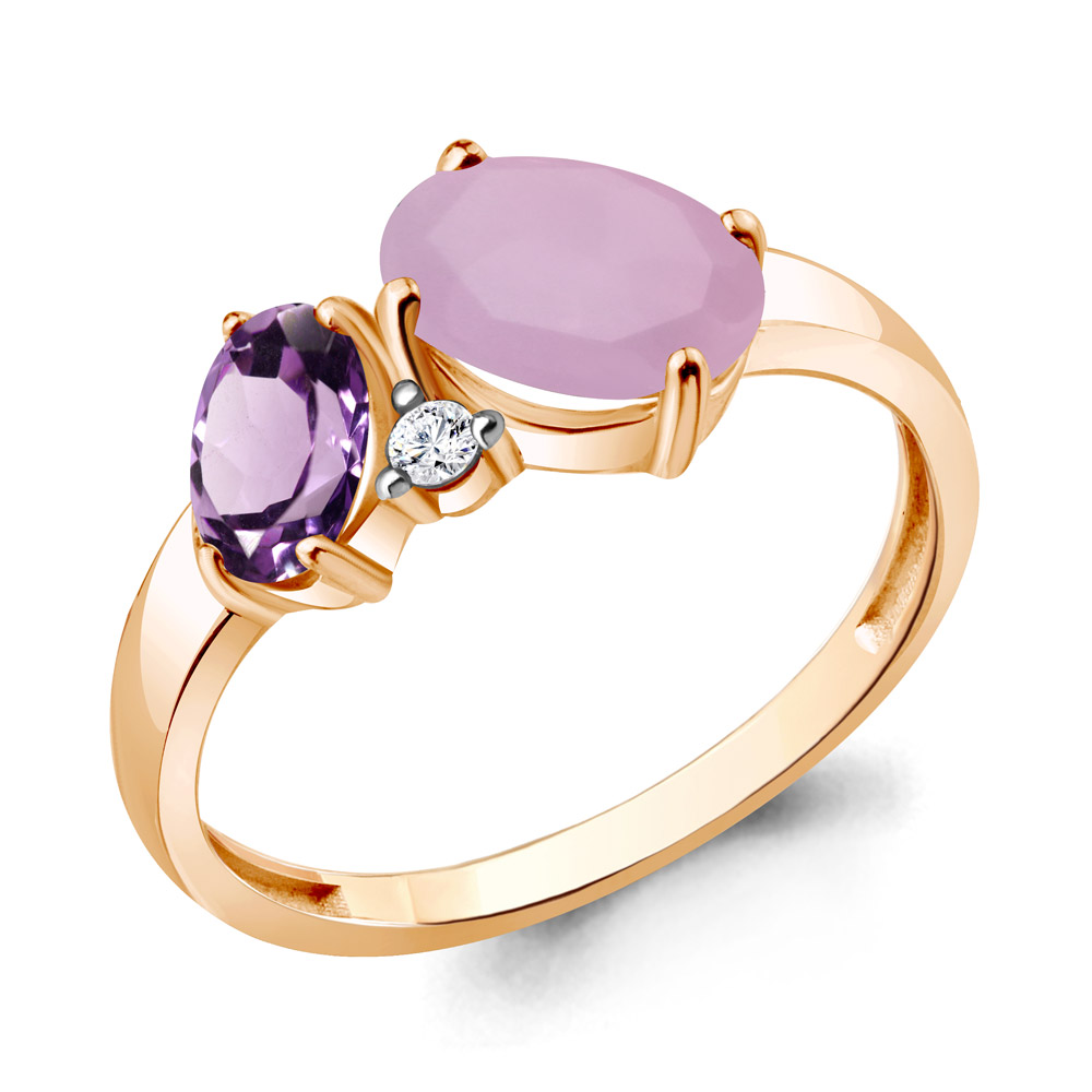 

Кольцо из серебра с аметистом р. 18,5 Aquamarine 69389611А_925_з, 69389611А_925_з