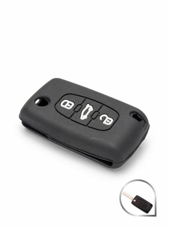 

Чехол SLK силиконовый для ключа 937 Citroen C4, C5 (Sedan), Черный