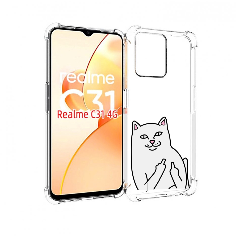 

Чехол MyPads котяра для OPPO Realme C31, Прозрачный, Tocco