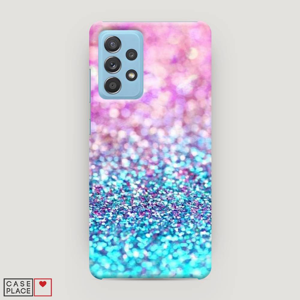 

Пластиковый чехол "Розово-голубые глиттеры рисунок" на Samsung Galaxy A52s