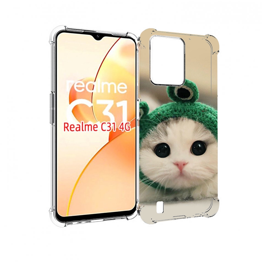 

Чехол MyPads кот-лягушка детский для OPPO Realme C31, Прозрачный, Tocco