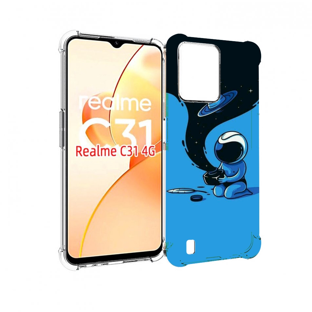 

Чехол MyPads космос из черной краски для OPPO Realme C31, Прозрачный, Tocco