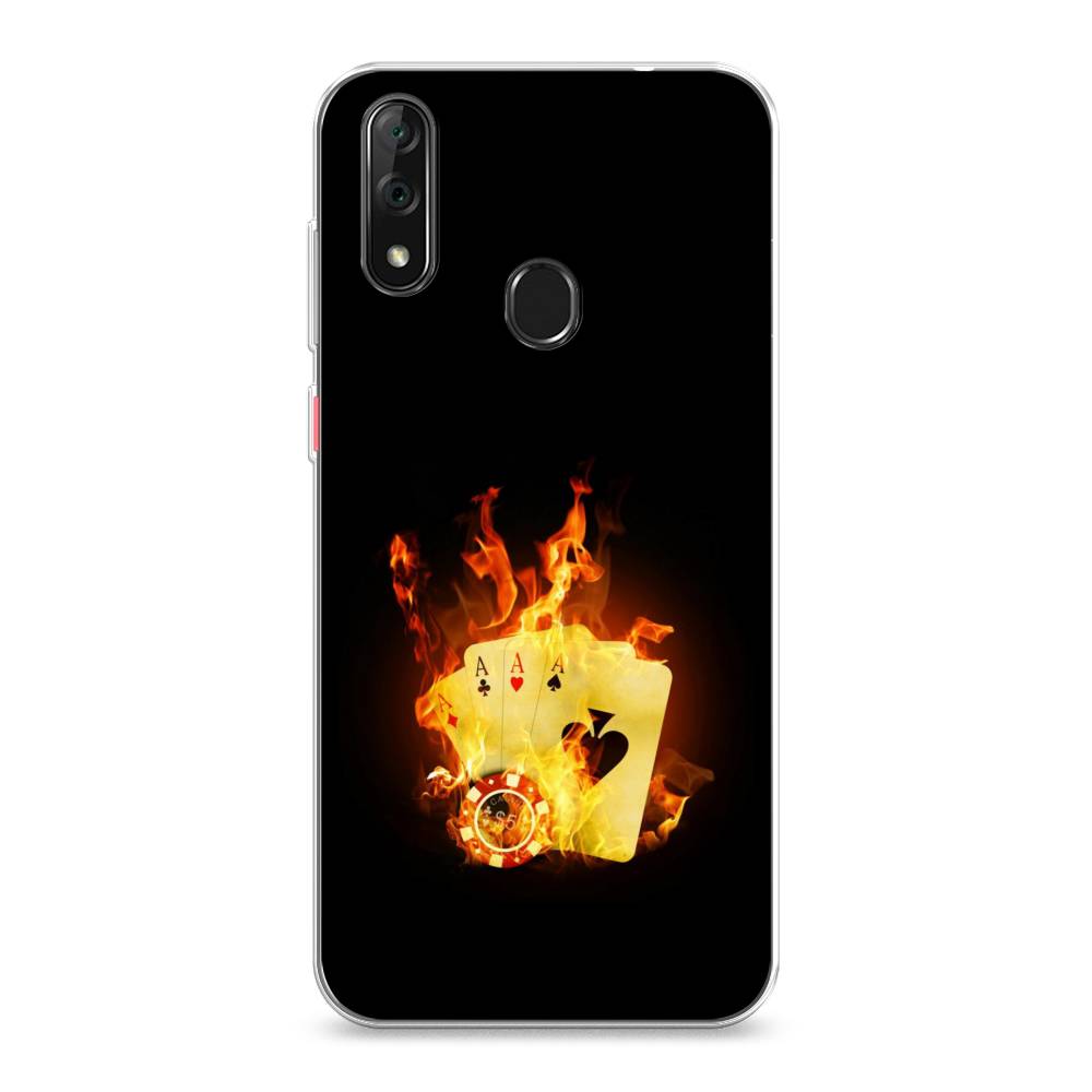 

Чехол Awog на ZTE Blade V10 / ЗТЕ Блэйд V10 "Горящие карты", Разноцветный, 132750-9