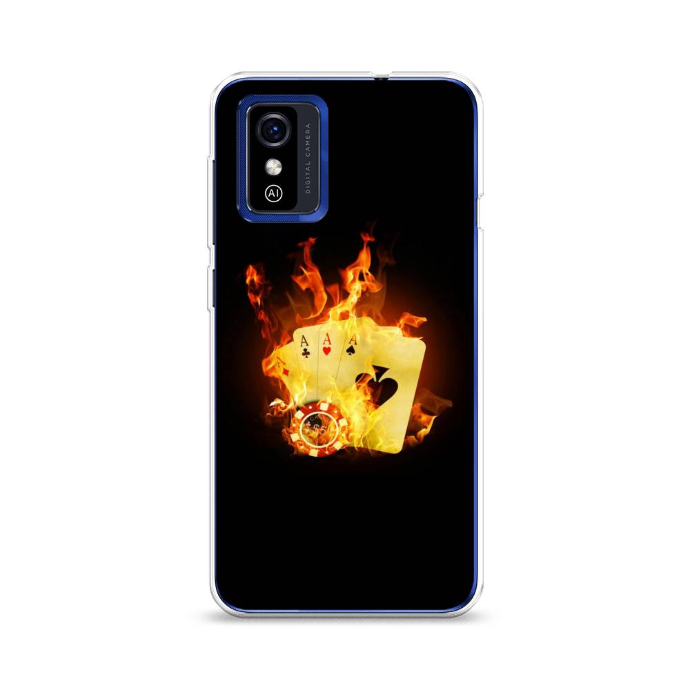 

Чехол Awog на ZTE Blade L9 / ЗТЕ Блэйд L9 "Горящие карты", Разноцветный, 135250-9