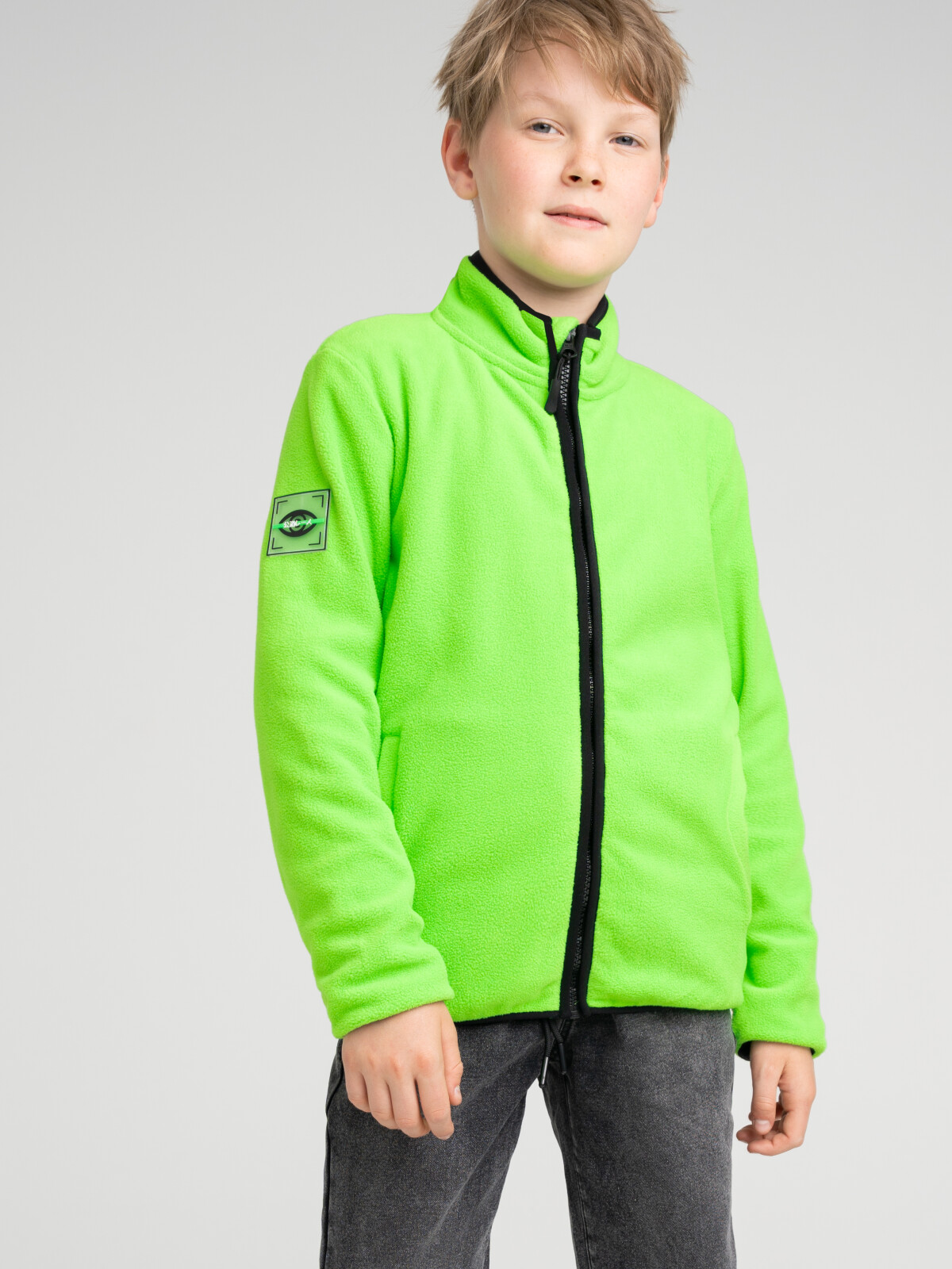 Куртка трикотажная для мальчиков PlayToday, светло-зеленый, 140 футболка для мальчиков светло молочная с печатью