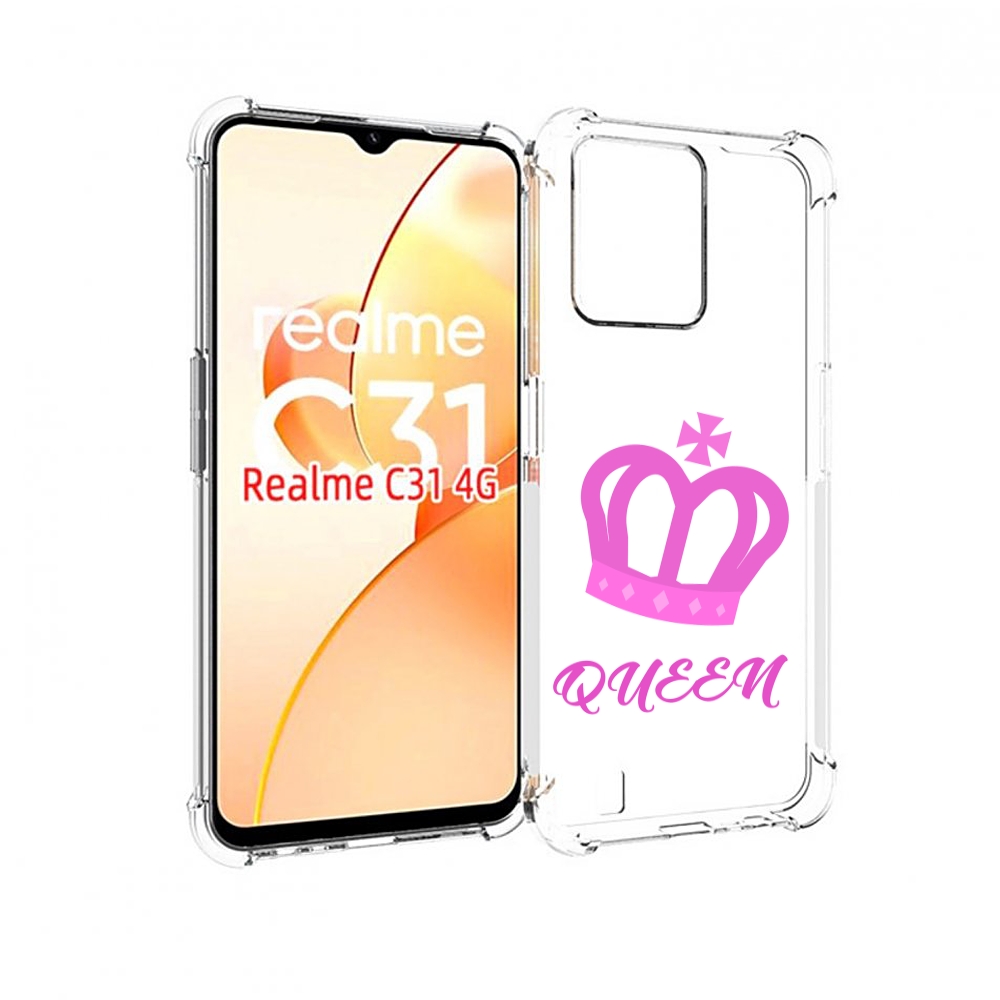 

Чехол MyPads корона-королевы-розовый для OPPO Realme C31, Прозрачный, Tocco