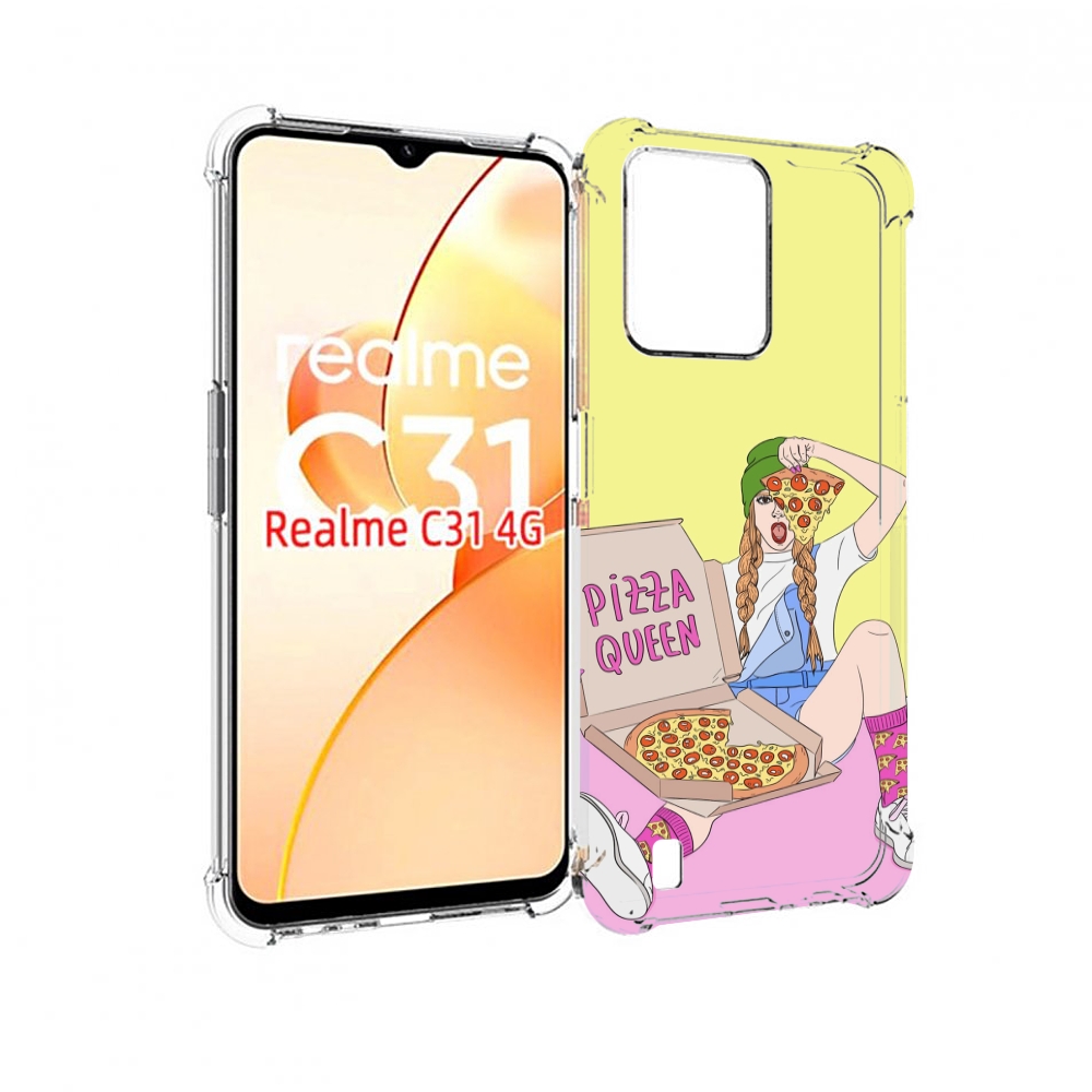 

Чехол MyPads королева-пиццы женский для OPPO Realme C31, Прозрачный, Tocco