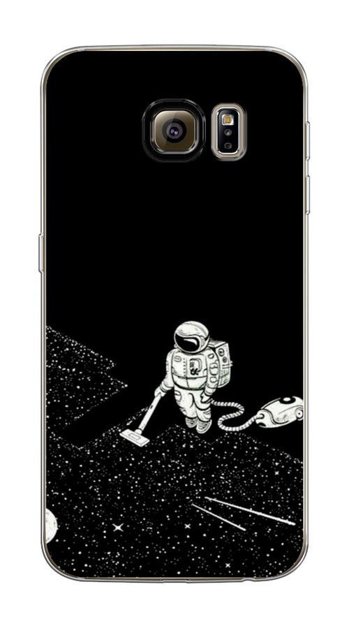 

Чехол Awog на Samsung Galaxy S6 edge "Космонавт с пылесосом", Белый, 24450-4
