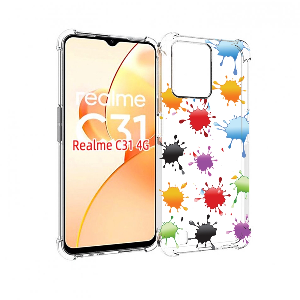 

Чехол MyPads кляксы для OPPO Realme C31, Прозрачный, Tocco