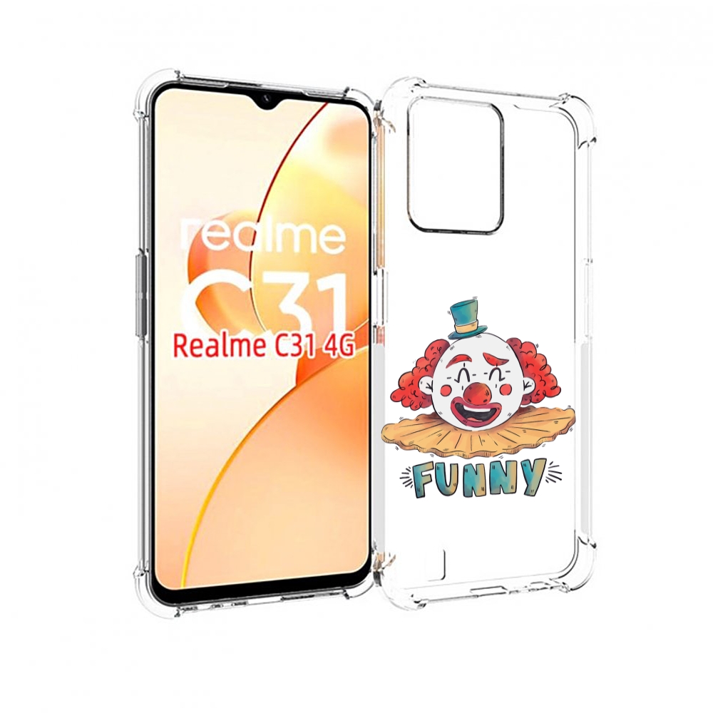 

Чехол MyPads клоун-смешной для OPPO Realme C31, Прозрачный, Tocco