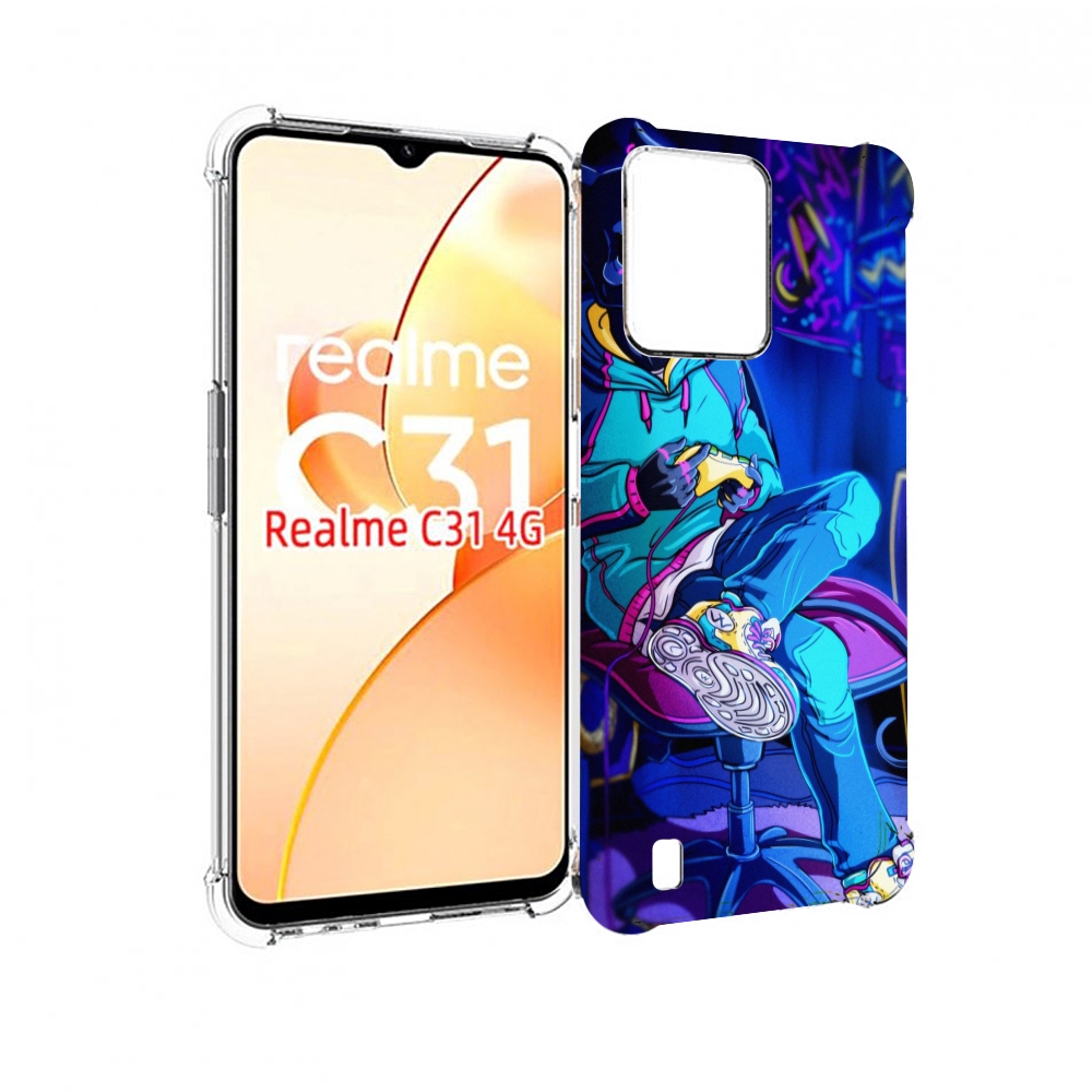 

Чехол MyPads киберпанк игрок для OPPO Realme C31, Прозрачный, Tocco
