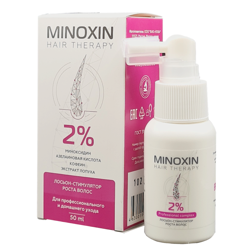 Лосьон Миноксин 2% стимулятор роста волос, 50 мл удобрение янтарная кислота стимулятор роста и развития минеральный гранулы 10 г joy