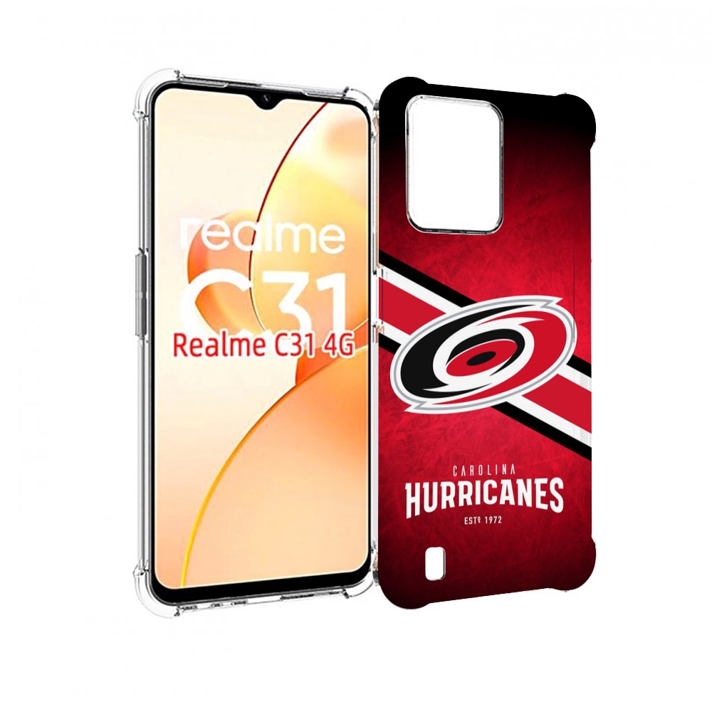 

Чехол MyPads каролина харрикеинс мужской для OPPO Realme C31, Прозрачный, Tocco
