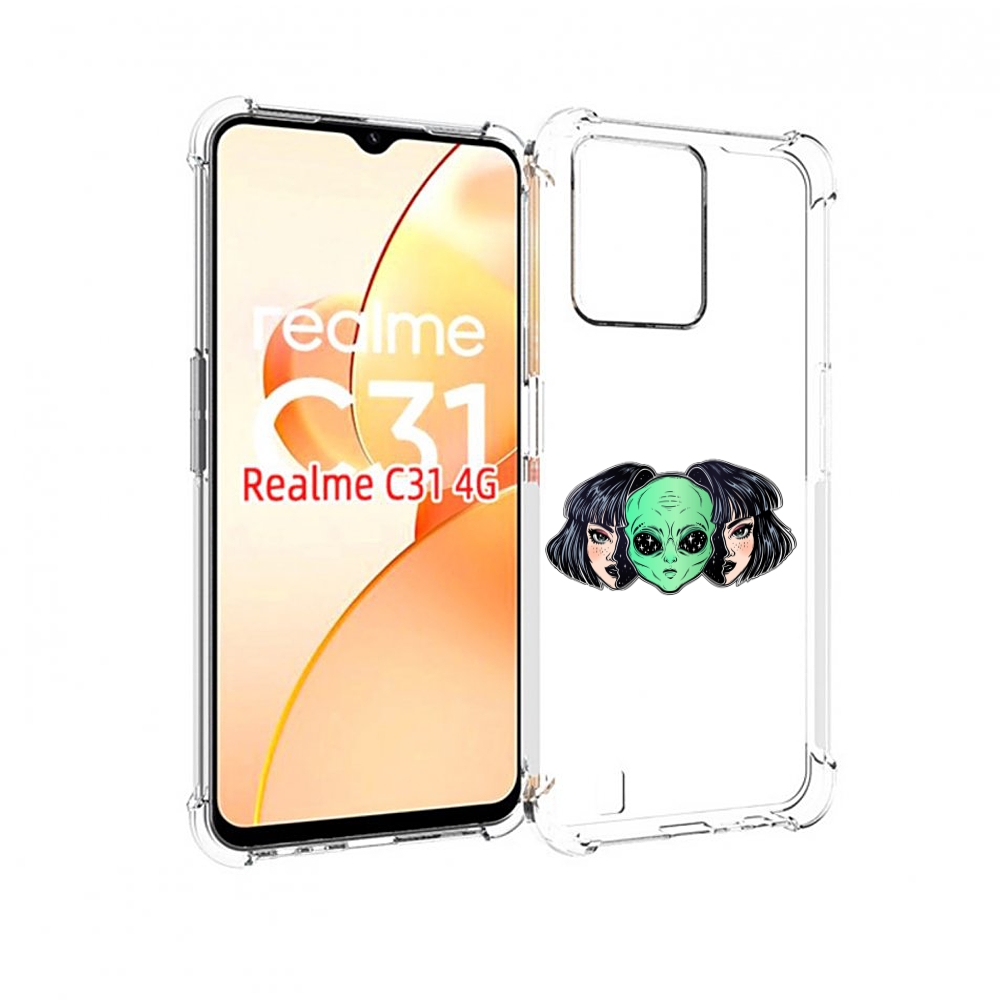 

Чехол MyPads инопланетянин в девочке женский для OPPO Realme C31, Прозрачный, Tocco