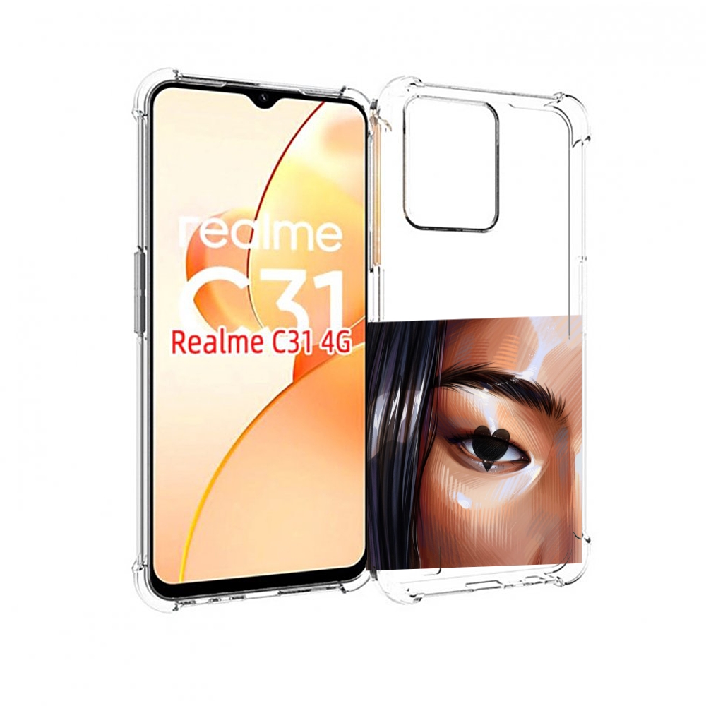 

Чехол MyPads зрачок-сердце женский для OPPO Realme C31, Прозрачный, Tocco