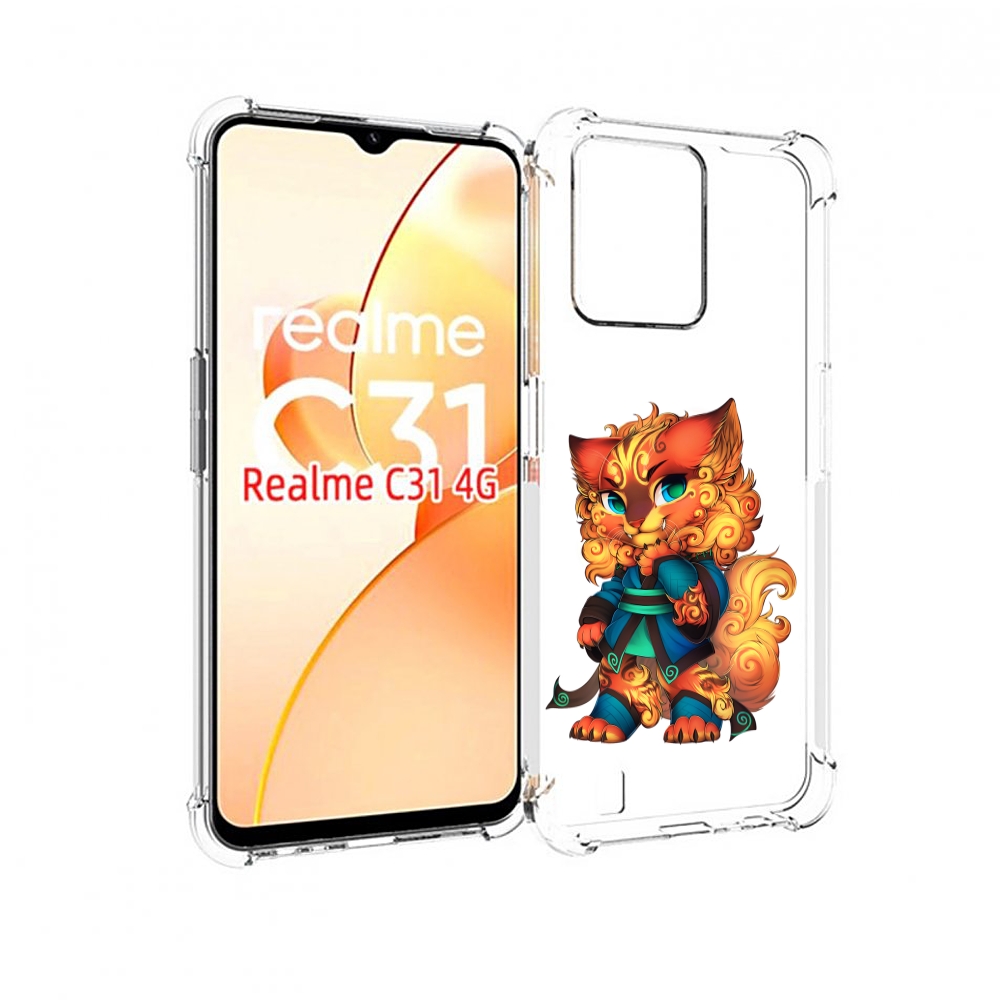 

Чехол MyPads золотой-кот для OPPO Realme C31, Прозрачный, Tocco