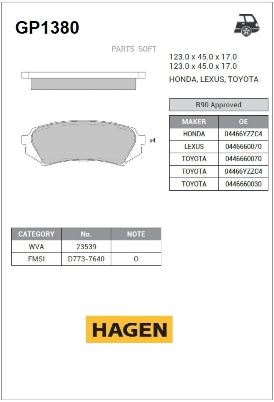 

Тормозные колодки Sangsin brake задние gp1380