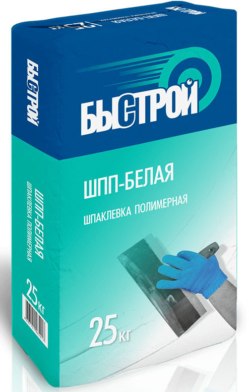 

Шпаклевка полимерная Быстрой ШПП белая 25 кг, Белый