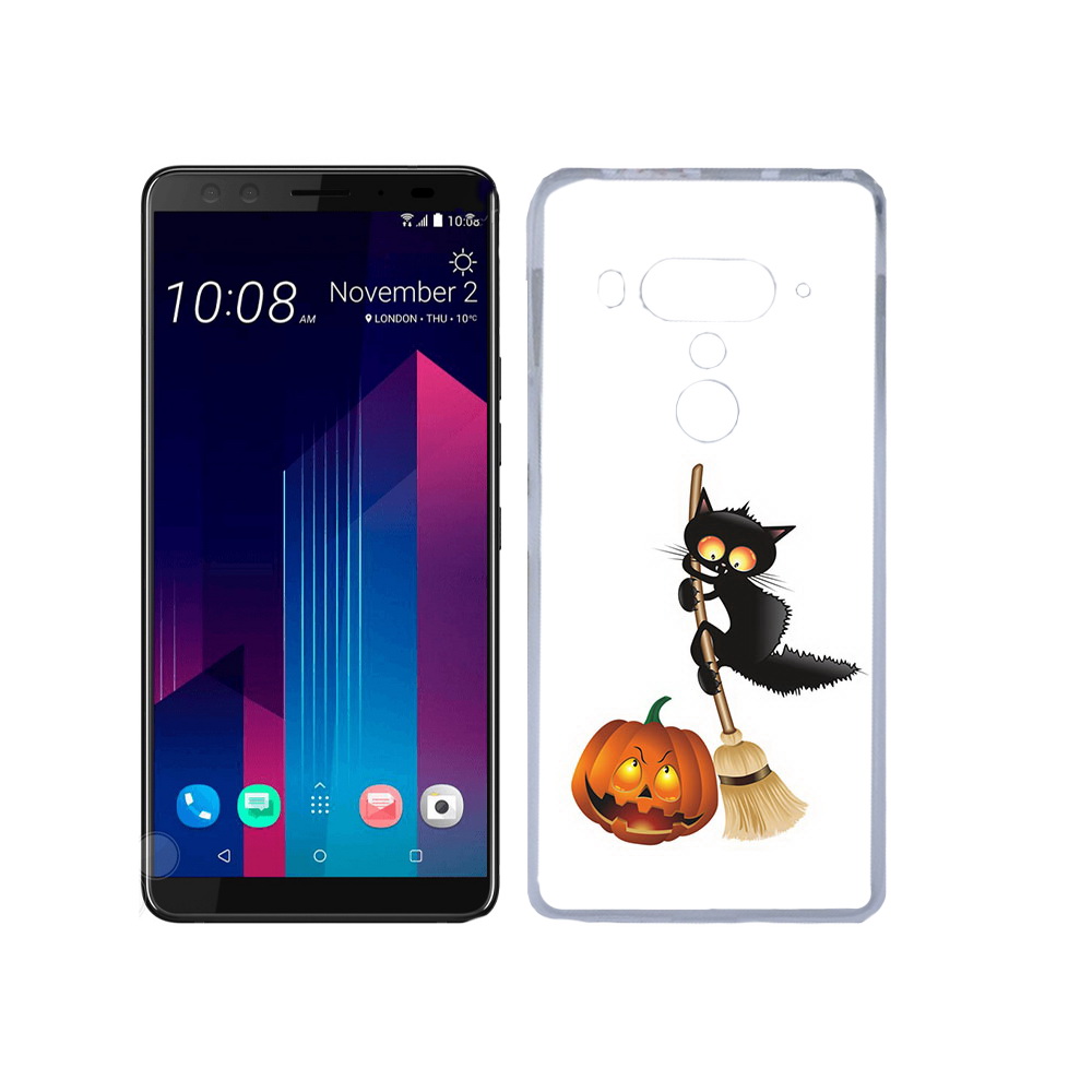

Чехол MyPads Tocco для HTC U12+ хэлуинский котик, Прозрачный, Tocco
