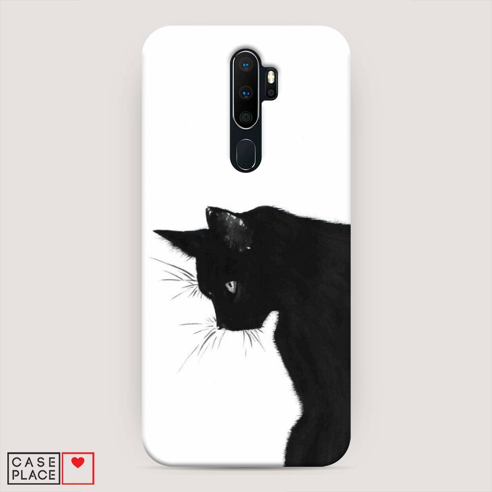 фото Пластиковый чехол "black cat" на oppo a9 (2020) awog