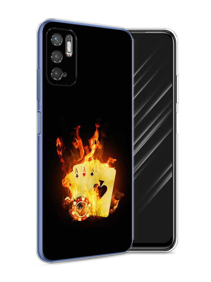 

Чехол Awog на Xiaomi Redmi Note 10T/Note 10 5G/M3 Pro "Горящие карты", Разноцветный, 310850-9