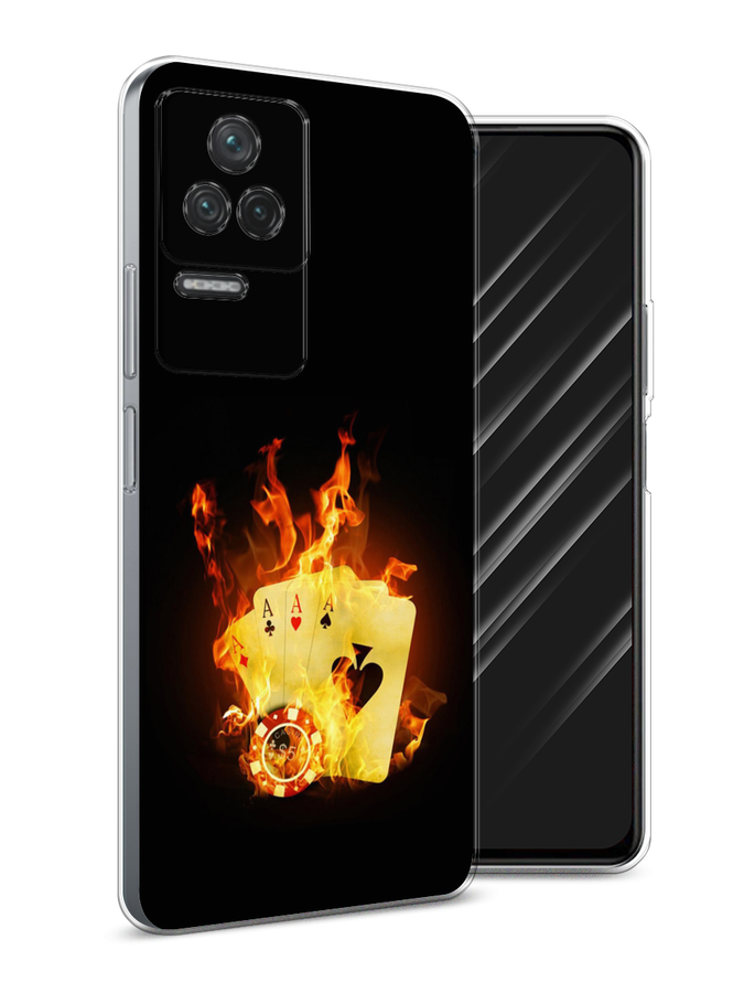 

Чехол Awog на Poco F4/Redmi K40S "Горящие карты", Разноцветный, 314650-9