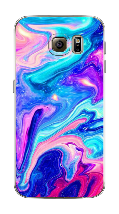 

Чехол Awog на Samsung Galaxy S6 edge "Потеки краски", Розовый, 24450-10