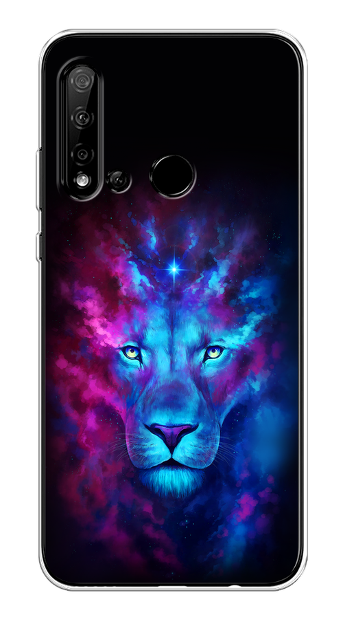 

Чехол Awog на Huawei P20 lite 2019 "Космический лев", Голубой, 69750-1