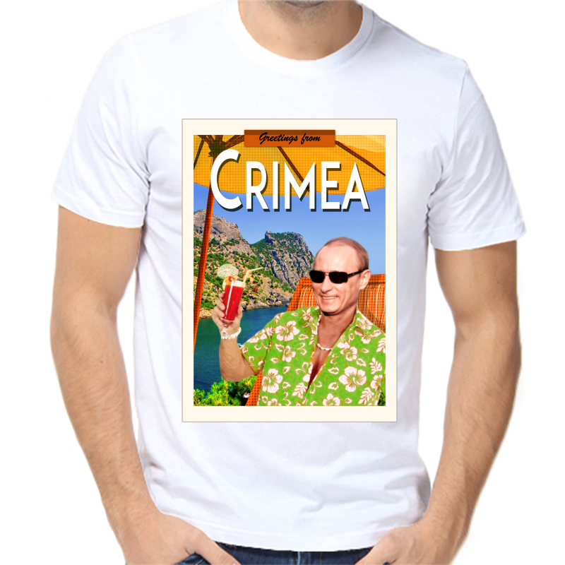 

Футболка мужская белая 70 р-р с Путиным Crimea, Белый, fm_Crimea